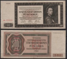 [31714] - PROTEKTORAT BÖHMEN und MÄHREN, 500 Kronen, Serie Ca, 24.02.1942, Grabo