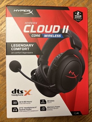 HYPERX CLOUD II CORE WIRELESS GAMING HEADSET BRAND NEW SEALED Black