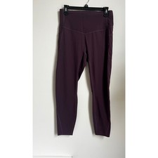 Halara Womens Everyday High Waisted 7/8 Length Leggings Size L Plum NWT