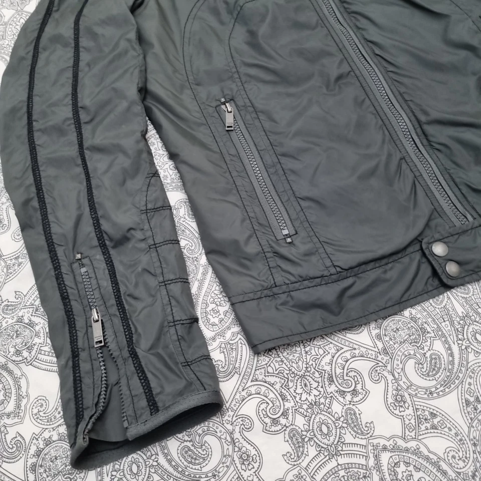 Diesel Men’s Moto Bomber Jacket — Small / Green / Y2K Avant Garde / Full Zip - Image 3 of 4