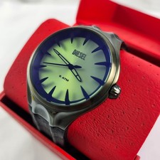NEW Diesel Streamline Olive Green Black Mens Watch DZ2218 NIB NWT
