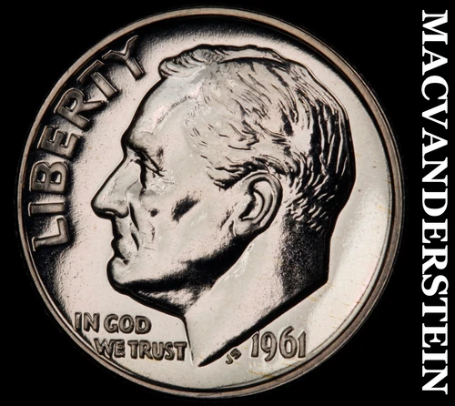 1961 Roosevelt Dime- Silver- Choice Gem Proof Luster No Reserve #J2097