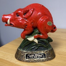 Ezra Brooks Arkansas Razorback Mascot 1969 Em...