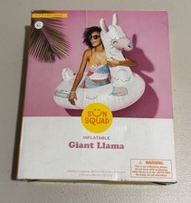 New pool float Sun Squad Giant Llama 4ft Inflatable Ages 8 Fun Water Ride Ring