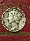 1945-P Mercury SILVER Dime  Last Year of Issue  VERY GOOD+  Cond   " BUY IT NOW"