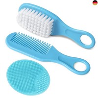 Aolso Baby HaarbüRste Und Kamm Set, 3 StüCk Baby-HaarbüRste Mit Weichen Bo