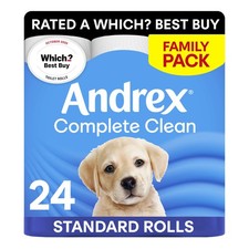 Image of Andrex Complete Clean Toilet Roll 24 Rolls (Previously Andrex Classic Clean T...