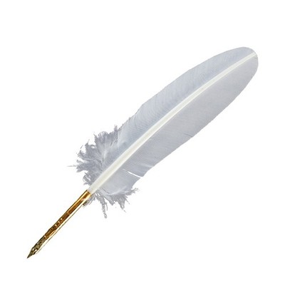 Jacques Herbin Goose Quill Pen in White Feather - NEW