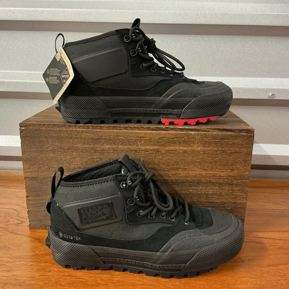 RARE Sz 8.5 - VANS MTE Half Cab GORETEX Cold Elements Hiker Olive Green Vans MTE Sk8-Hi Waterproof Insulated Shoe - Grape Leaf Green  main image 4