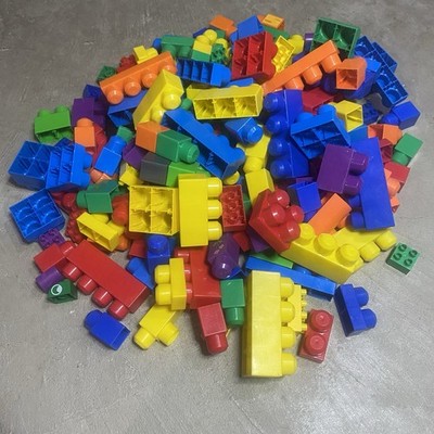 Mega Blok Lot Big Blocks Large Toddler-Friendly Building Toys 6+ Lbs Mixed Sizes