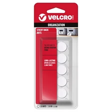 VELCRO(R) Brand STICKY BACK Coins 5/8" 15/Pkg White