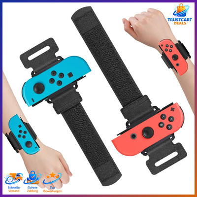 Armband Zubehör Schwarz für JoyCon 2er Pack Kompatibel mit Switch Just Dance