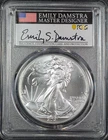 2021 ASE $1 Silver 1OZ PCGS MS69 Emily Damstra Signed! - Old Glory C&C Auction!
