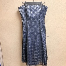 Adrianna Papell Boutique Strapless Lace Overlay Dress Light Blue Women's Size 8