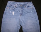 OLD NAVY Womens Size 2 Petite O.G. Straight High Rise Distressed Blue Rip Jeans — photo 2