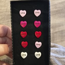 10 Pc Piece Girls Valentine Love Heart Rings Paparazzi Adjustable Kids Rings