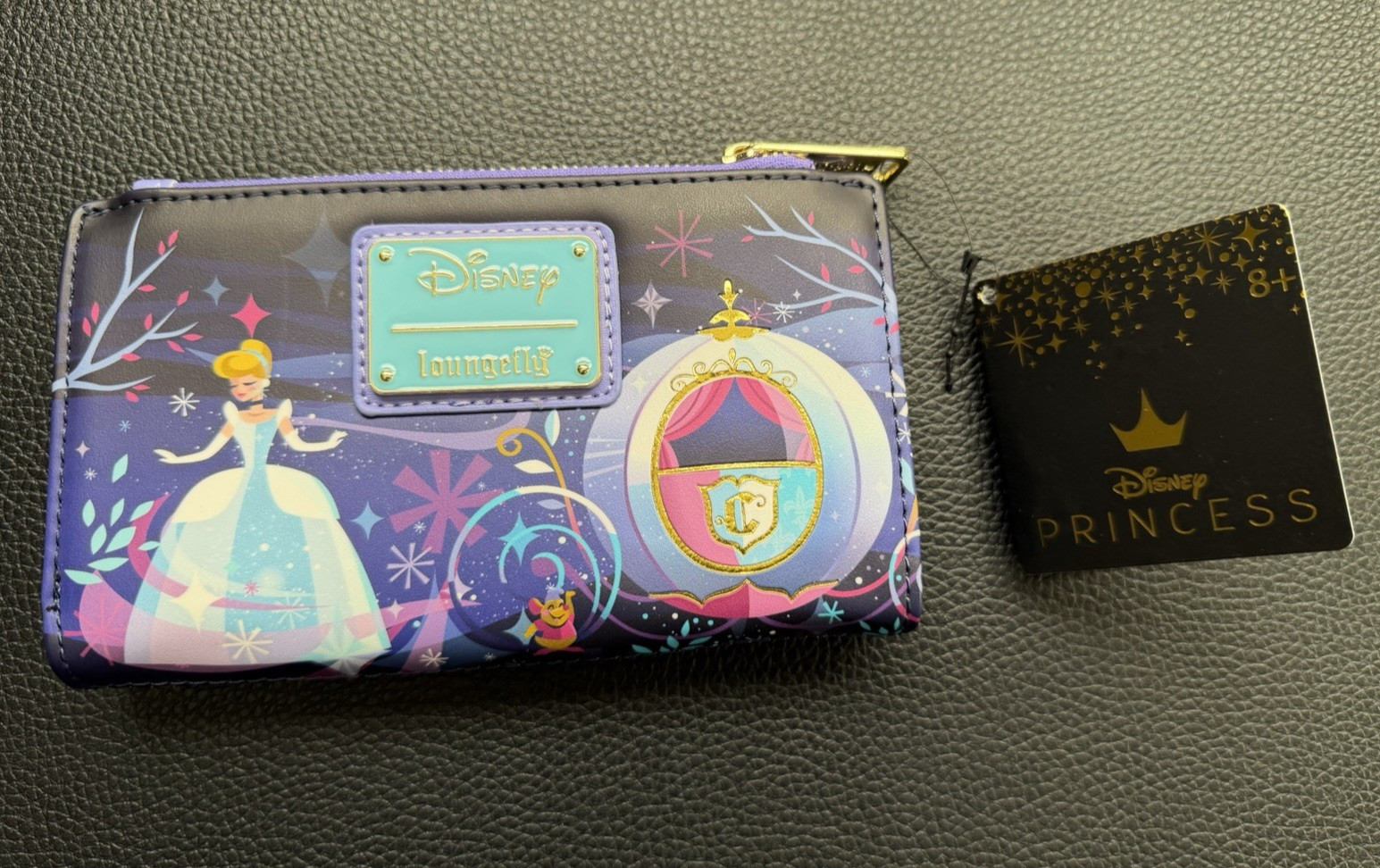 Loungefly Disney Princess Cinderella Castle Wallet Womens Zip Flap New With Tags