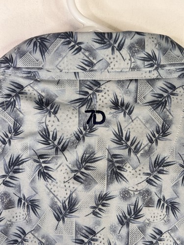 7 Diamonds Highland Polo Shirt Stretch Double-Knit Jacquard Golf Floral Size XL - Picture 8 of 10