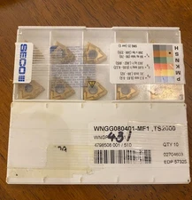 SECO Carbide Inserts - WNGG080401-MF1, TS2000 - Qty. 10 - Brand NEW!