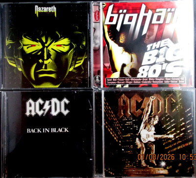 Hard Rock 4 Cd Lot-NAZARETH/ACDC/BIG HAIR