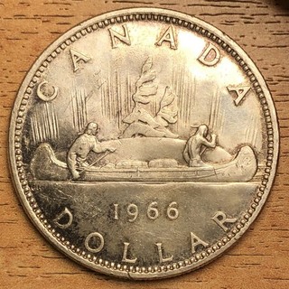 Canada 1966 1 dollar Indiens en canoë