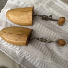 Vintage Wooden Shoe Stretchers Trees Mechanical Adjustable Pair No. 5