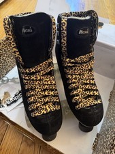 NWT Moxi Panther Black Suede Roller Skates High Top
