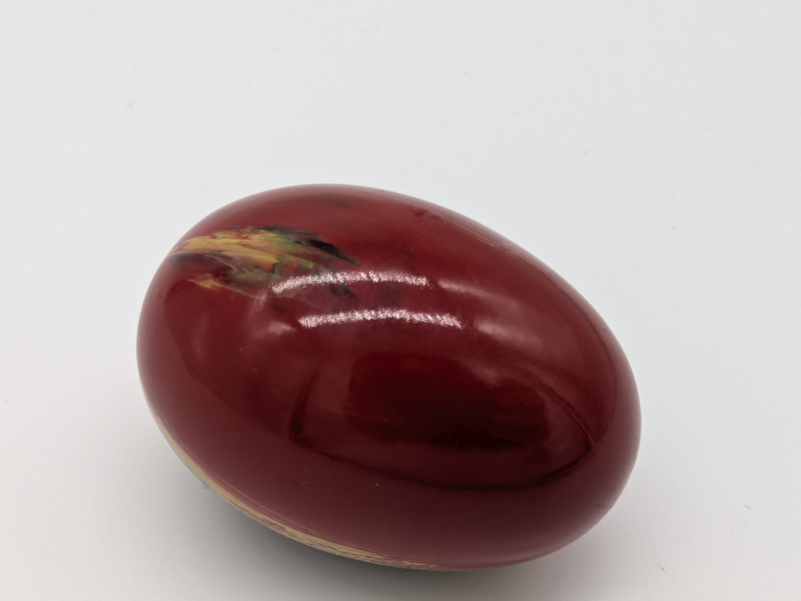 Vintage Handpainted Carved Wooden Egg