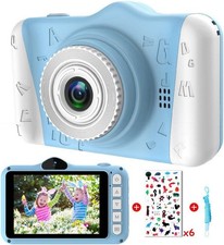 Cámara para niños - Cámara digital para niños con pantalla grande de 3,5 pulgadas 1080P HD 12MP B