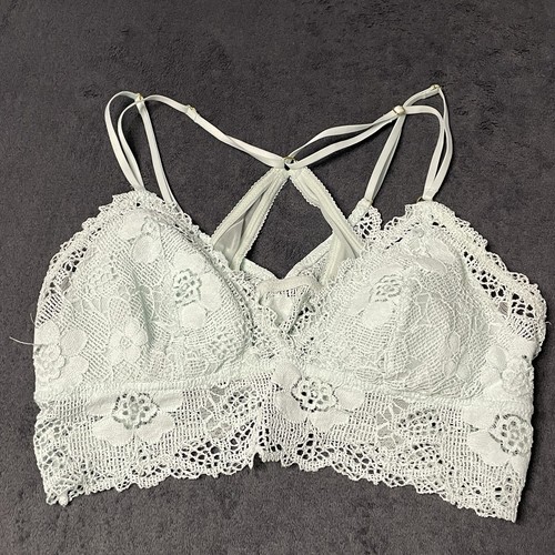 Aerie American Eagle Outfitters Bra Womens L Mint Padded Floral Lace Bralette