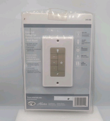 Universal Ceiling Fan Remote Control Wall Mount Model 349 896 READ