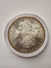 1884 0 Morgan Silver Dollar Circulated VG Light Toning In Capsule