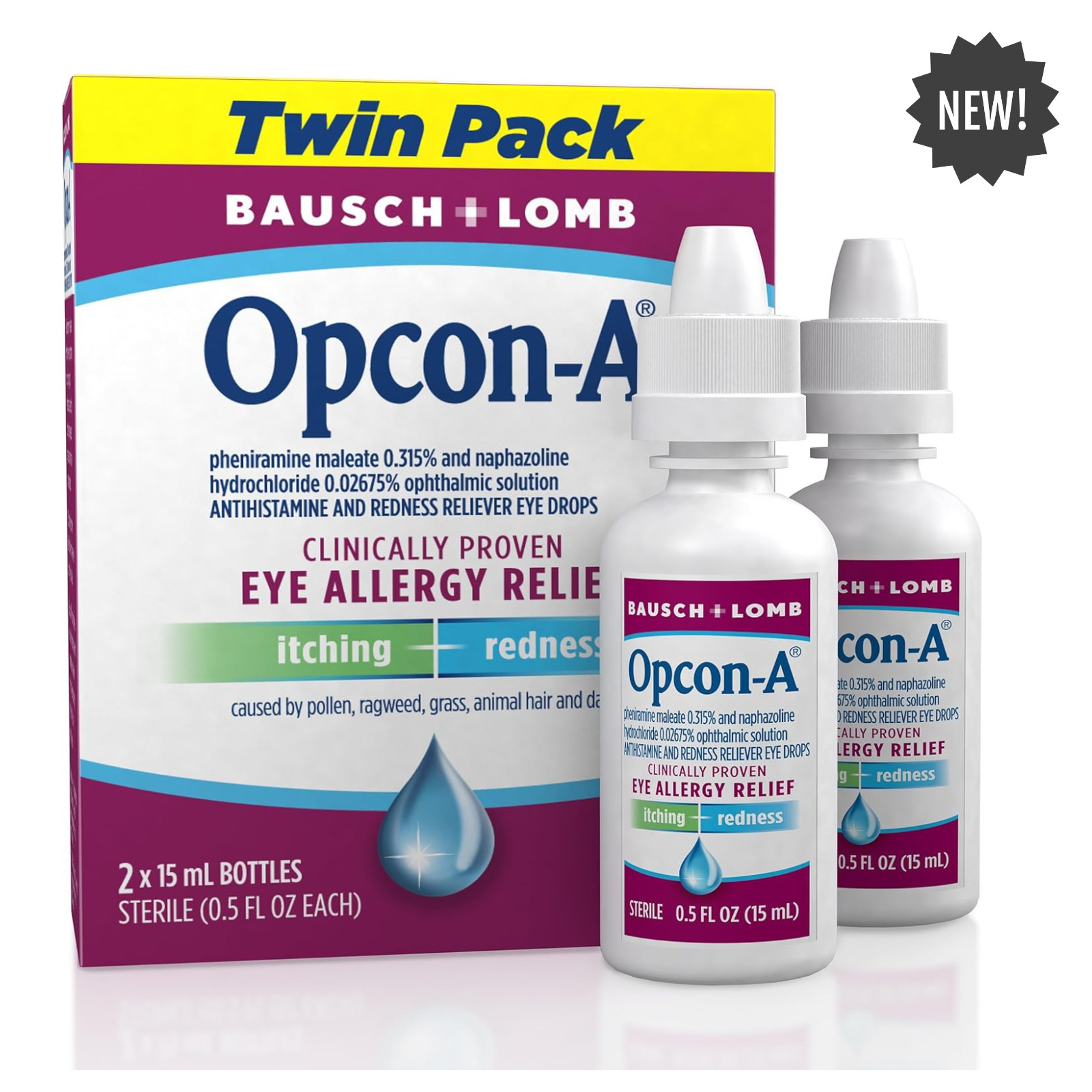 By Bausch + Lomb, For Itch And Redness Relief, Red And