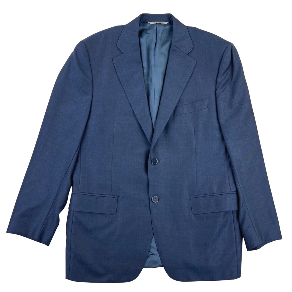 Canali Wool Mohair Blazer Jacket Men's 42 US (52 EU) Blue Cupro Italy Italian - Image 3 of 4