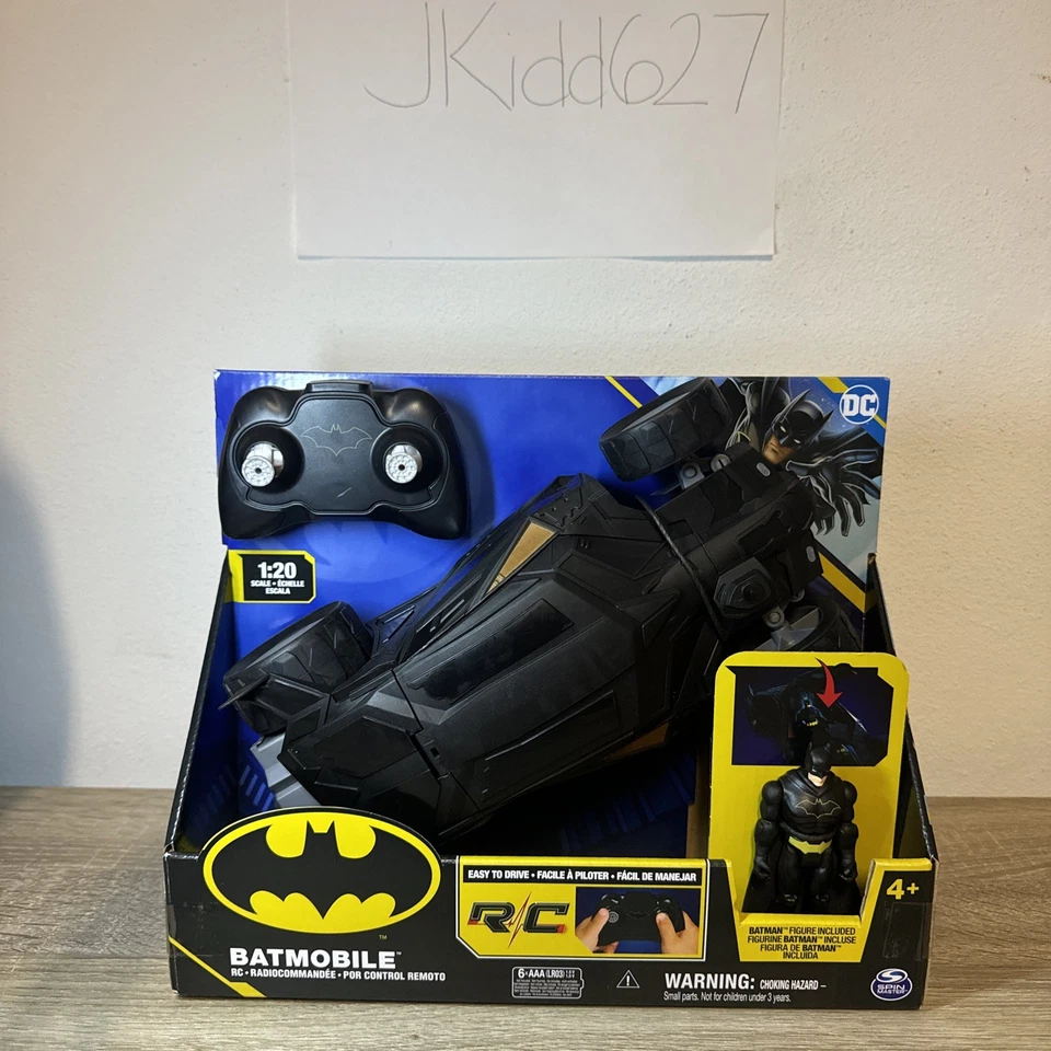 New DC Comics Batmobile Remote Control R/C Vehicle with Batman Action Figure - Image 2 of 4