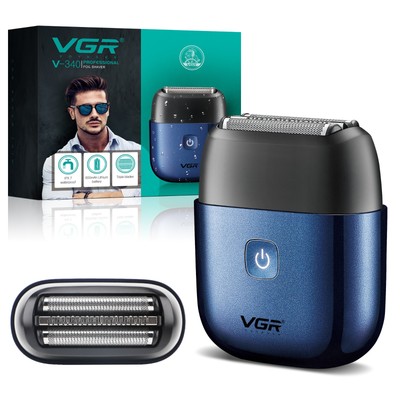 VGR Mini Elektrischer Folienrasierer für Männer - Kompakter Reiserasierer - Tasche Tragbar