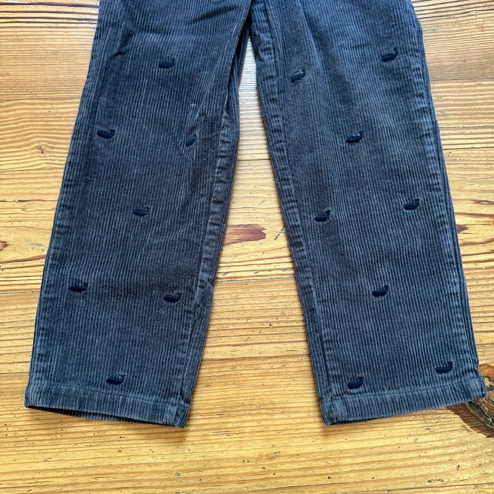 Kitestrings 深灰色鲸鱼刺绣灯芯绒裤子 尺寸 6 — 第 3/4 张图片