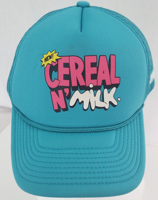 Dunkin Donuts Snapback Trucker Hat/Cap Cereal N' Milk Turquoise Latte