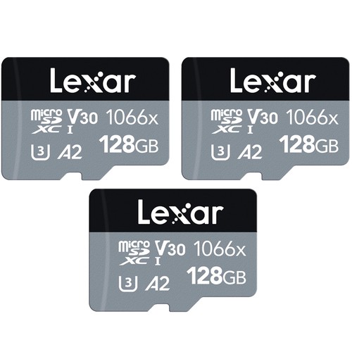 Lexar 1066x MicroSDXC Memory Card with Adapter 128GB 3 Pack - 第 1/4 張圖片