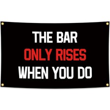 Home Gym Wall Decor - Easy to Hang Inspirational Workout Banner, Motivational...