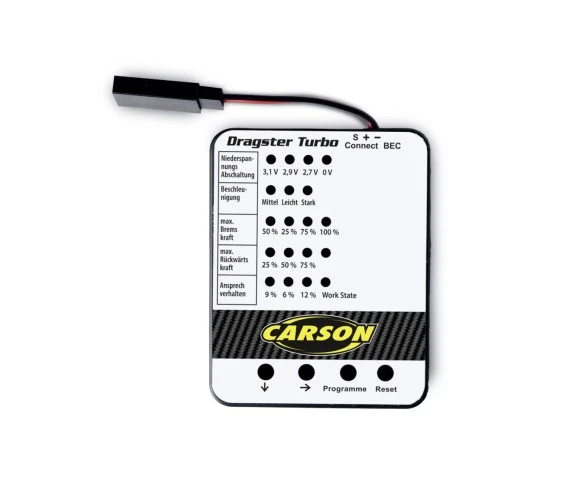 Carson 500906303 - Brushless 1:10 Dragster Turbo Program Card Programmierkarte - Bild 1 von 1