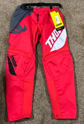 Thor Sector Edge Red and White MX Off Road Pants Men's Size 30, NWT