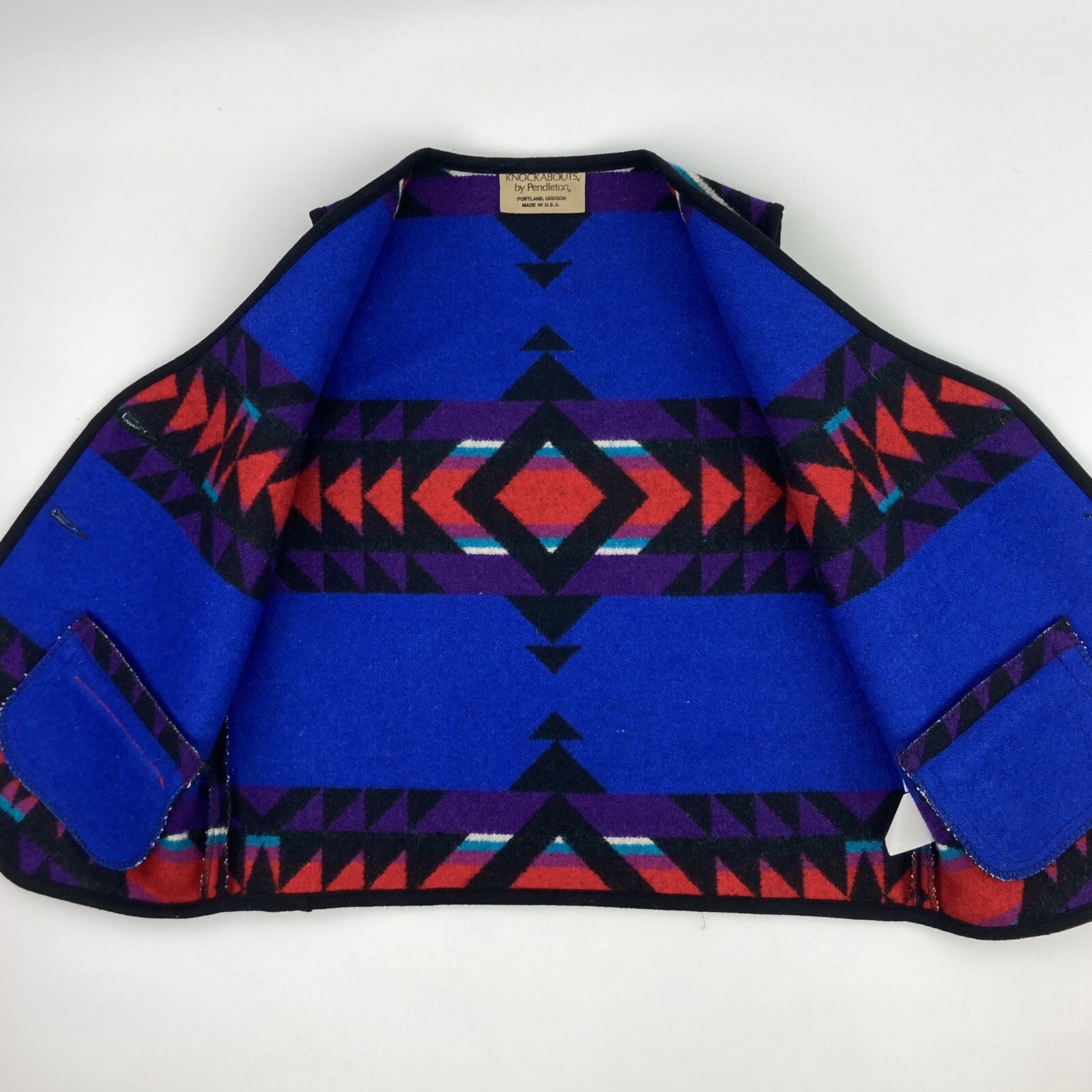 Pendleton KnockAbouts Vest Rad 1980's Vintage Nav… - image 5