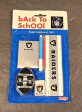 BRAND NEW VINTAGE NFL OAKLAND LA RAIDERS BACK TO SCHOOL TEAM STATIONERY SET