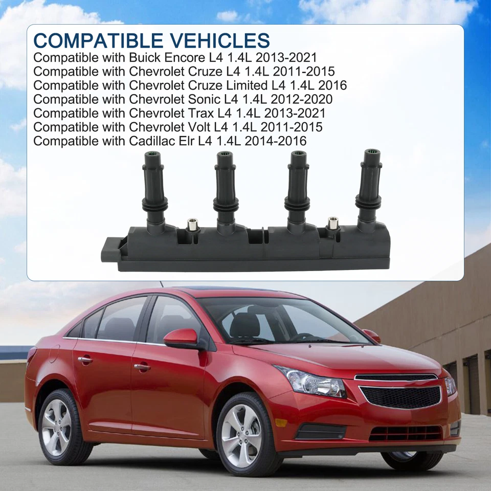 UF669 Ignition Coil Fit Chevrolet Cruze Sonic Trax 1.4L Turbo 2013 2014 2015 New - Image 2 of 4