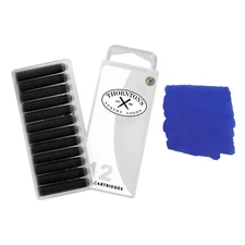 12 Thornton's Short Standard  Fountain Pen Ink Cartridges, Very Peri Ink