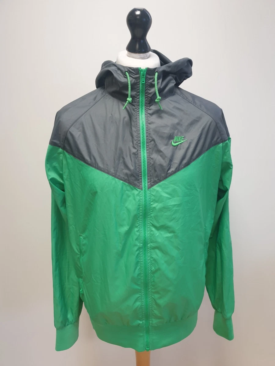 Green and grey nike windbreaker sale