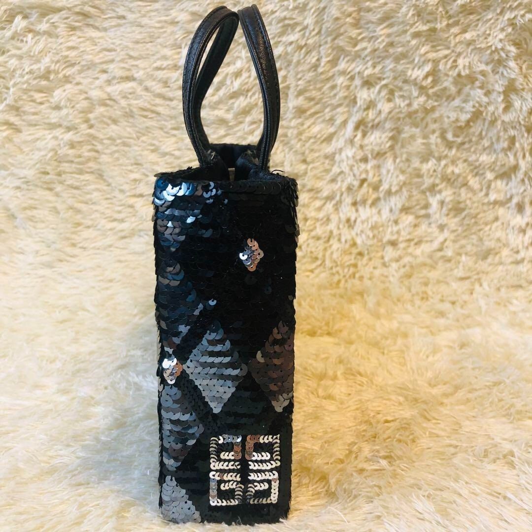 Givenchy Black Silver Sequin Handbag Evening Bag … - image 4
