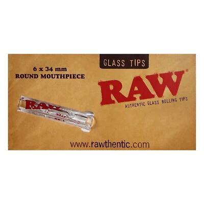 RAW Glass Tips 6x35mm Round Mouthpiece I Glas Tip mit rundem Mundstück