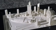 3D Printed Model Of Perth City 100mm x 150mm Size 